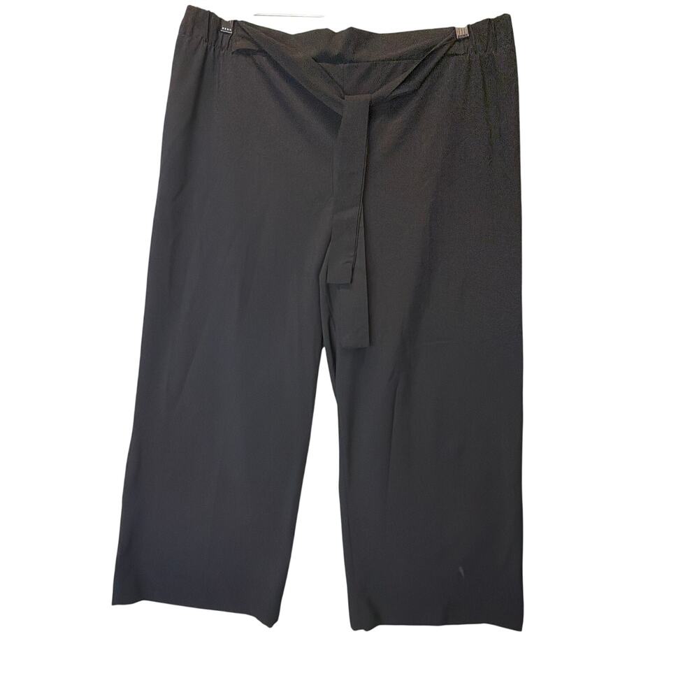 Calvin Klein Black Tie Belt Crop Pants Women’s XL Cropped Stretch